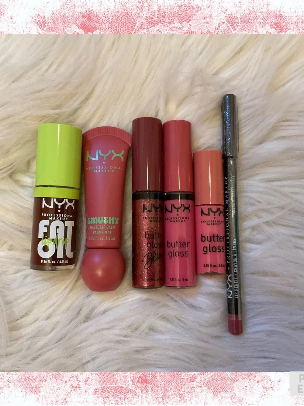 NYX Professional Makeup Bundle of 6 Lip Products - New